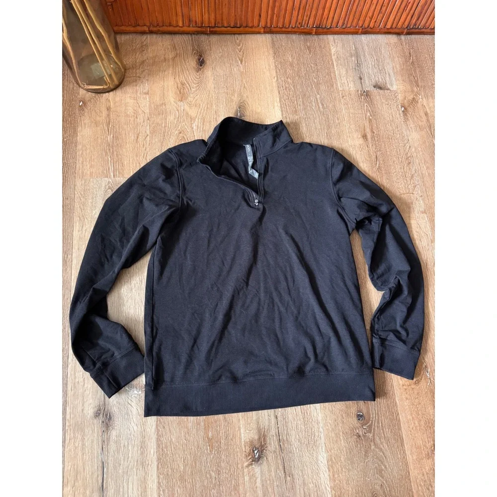 Vuori Black Heather Coronado V253 Half Zip Pullover Sweater Size L